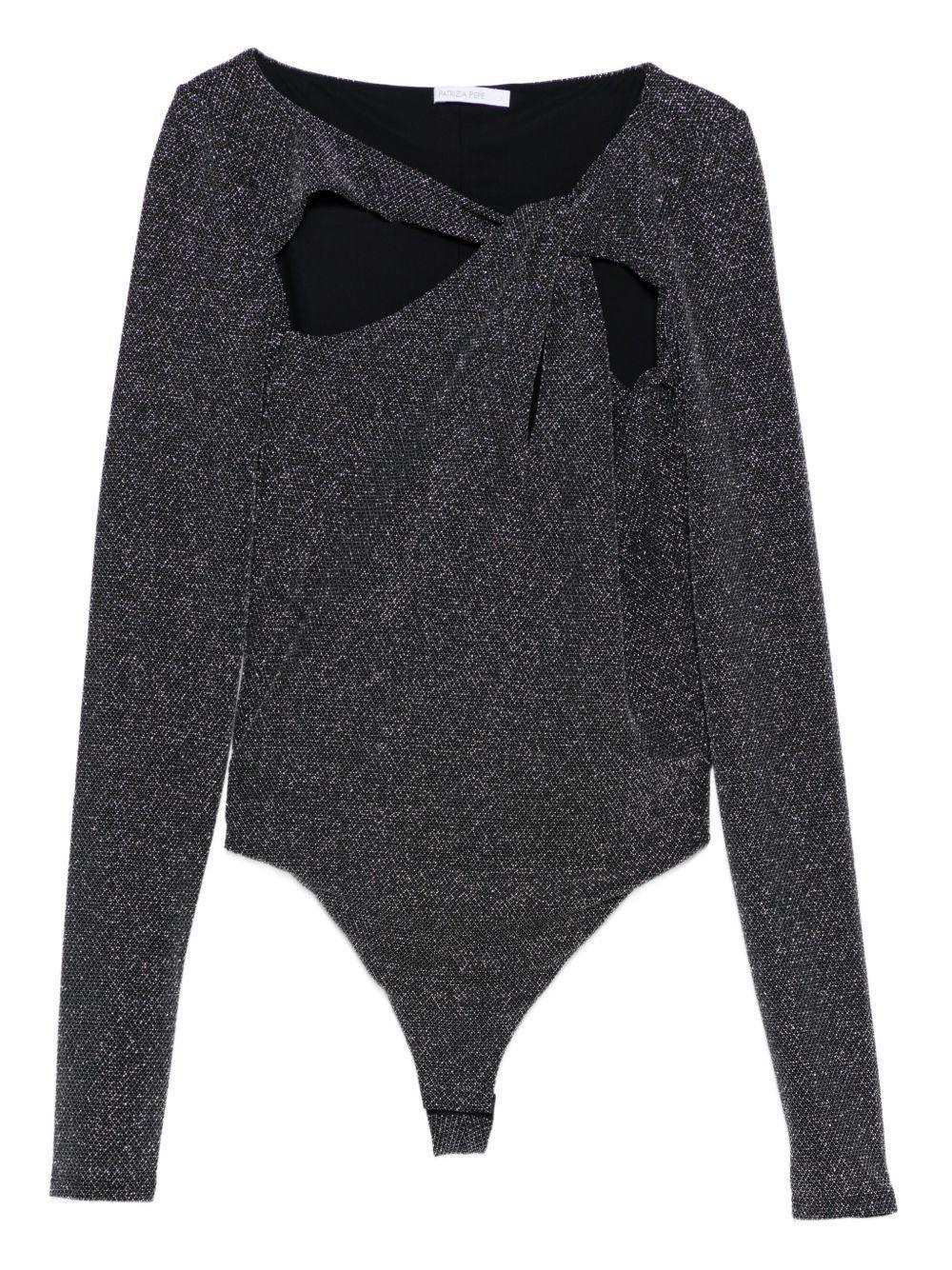 Body nero con cut-out - Preludio Moda