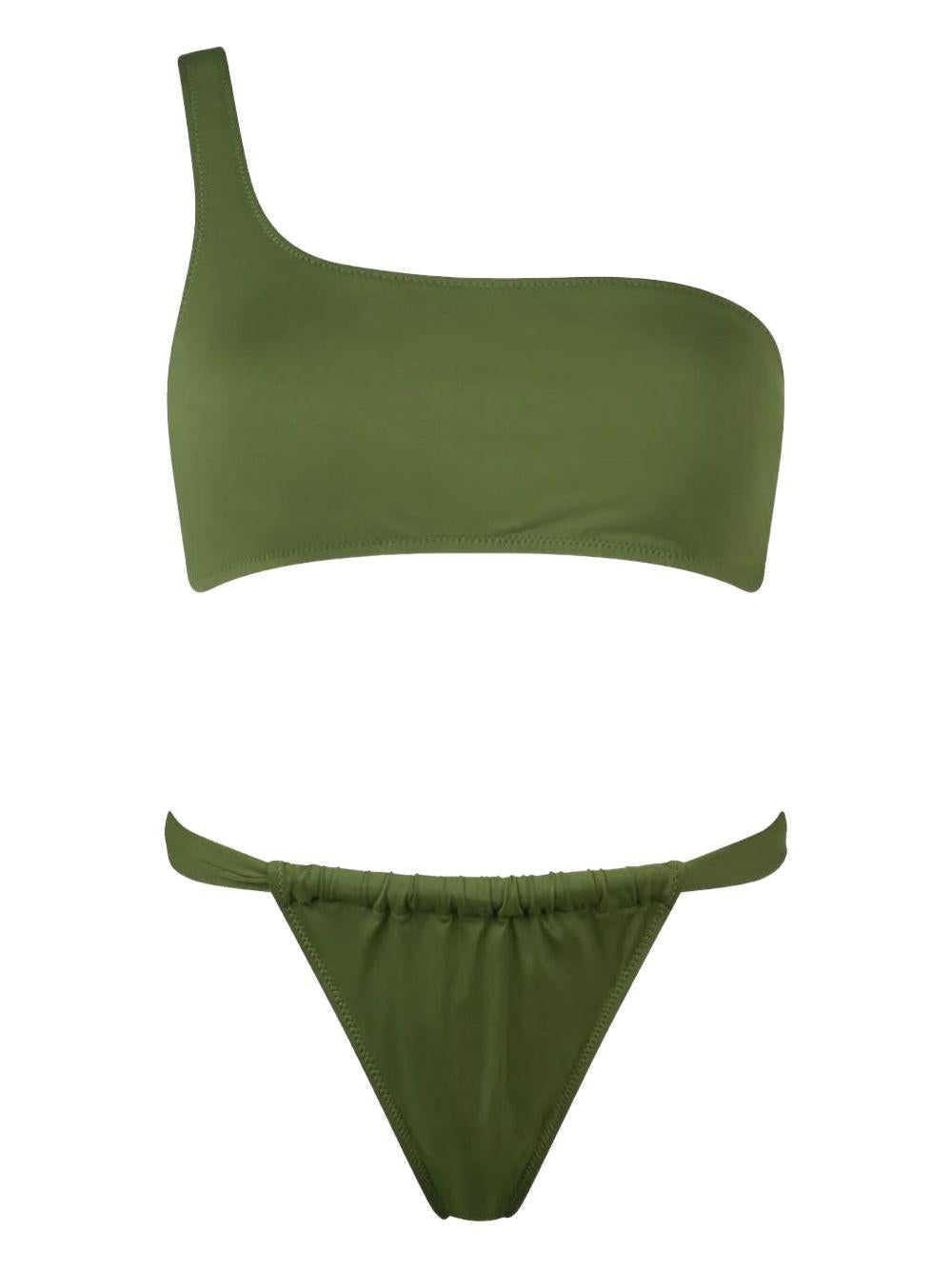 Bikini a bralette monospalla verde militare Celestine Noelle CELE001NOE0001 00019H MC2 SAINT BARTH