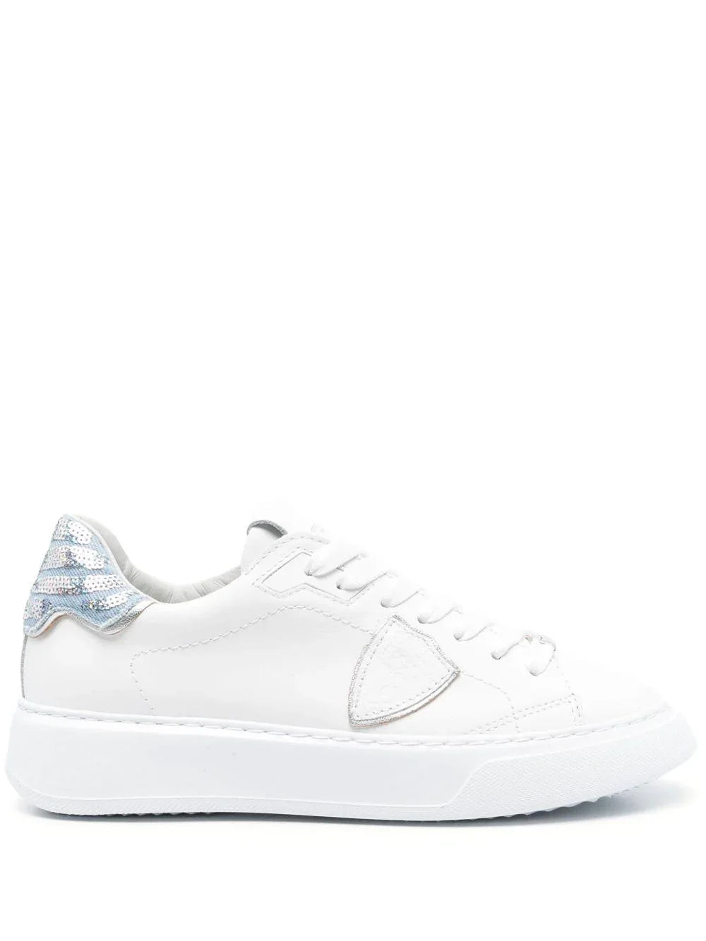 Sneakers Temple low bianca/denim - Preludio Moda