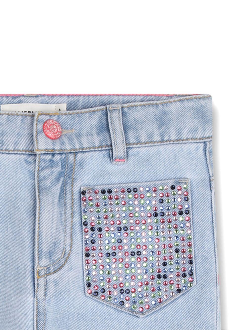 Jeans con applicazioni glitter U21878 Z18 BILLIE BLUSH KIDS