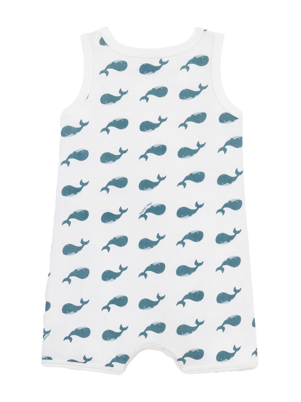 Tutina bianca con balene A0CZB 03 PETIT BATEAU KIDS