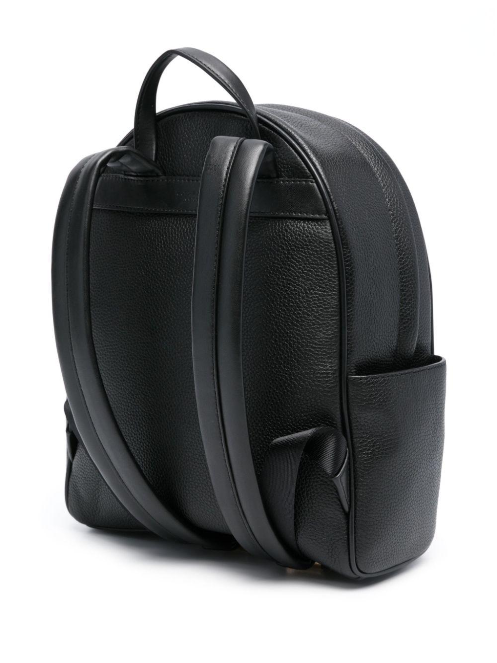 Zaino bex medio pelle bottolata nero
