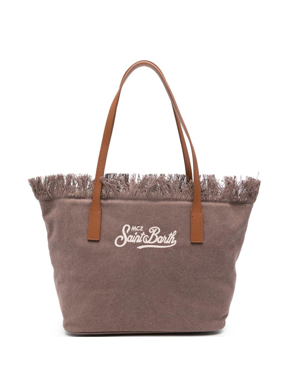 Borsa tote in denim con bordi sfrangiati CBMF001 01742L MC2 SAINT BARTH