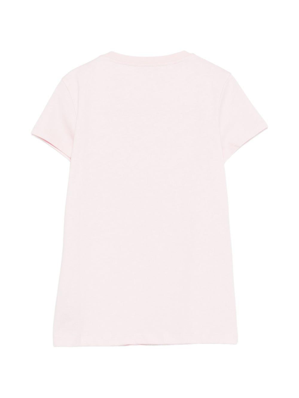 T-shirt in cotone con bottoni dorati BY8A01Z3672 51EOR BALMAIN KIDS
