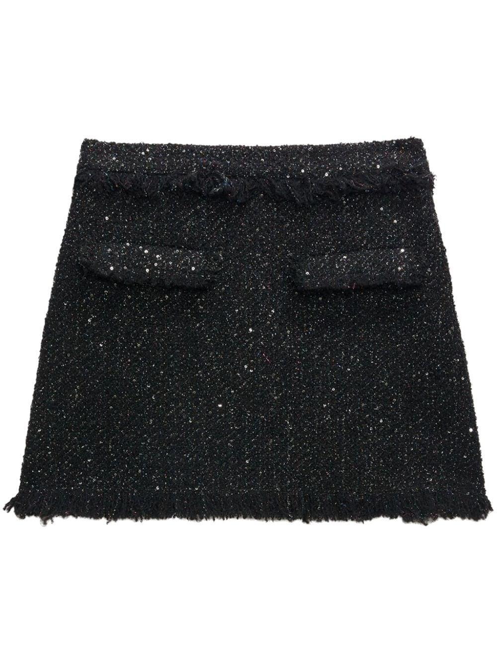 Gonna nera lurex e paillettes - Preludio Moda