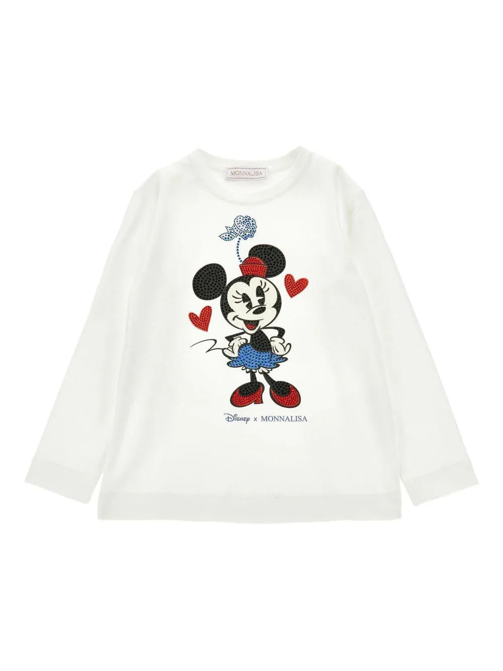 Top Bianco con Grafica Minnie e Motivo a Cuore - Preludio Moda