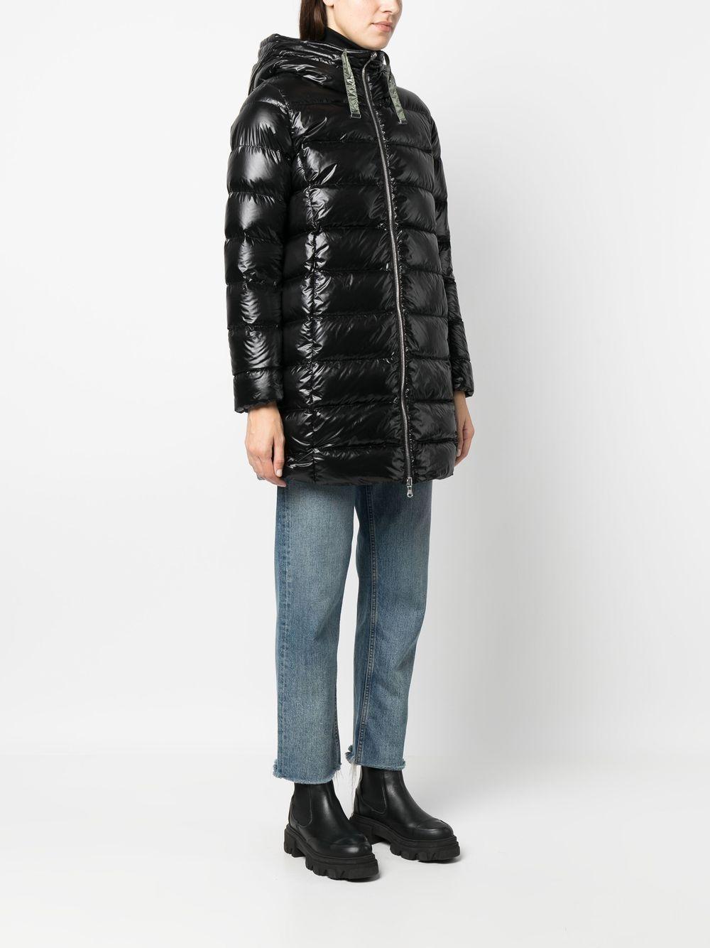 Piumino lungo trapuntato reversibile nero 22255WG 99 COLMAR