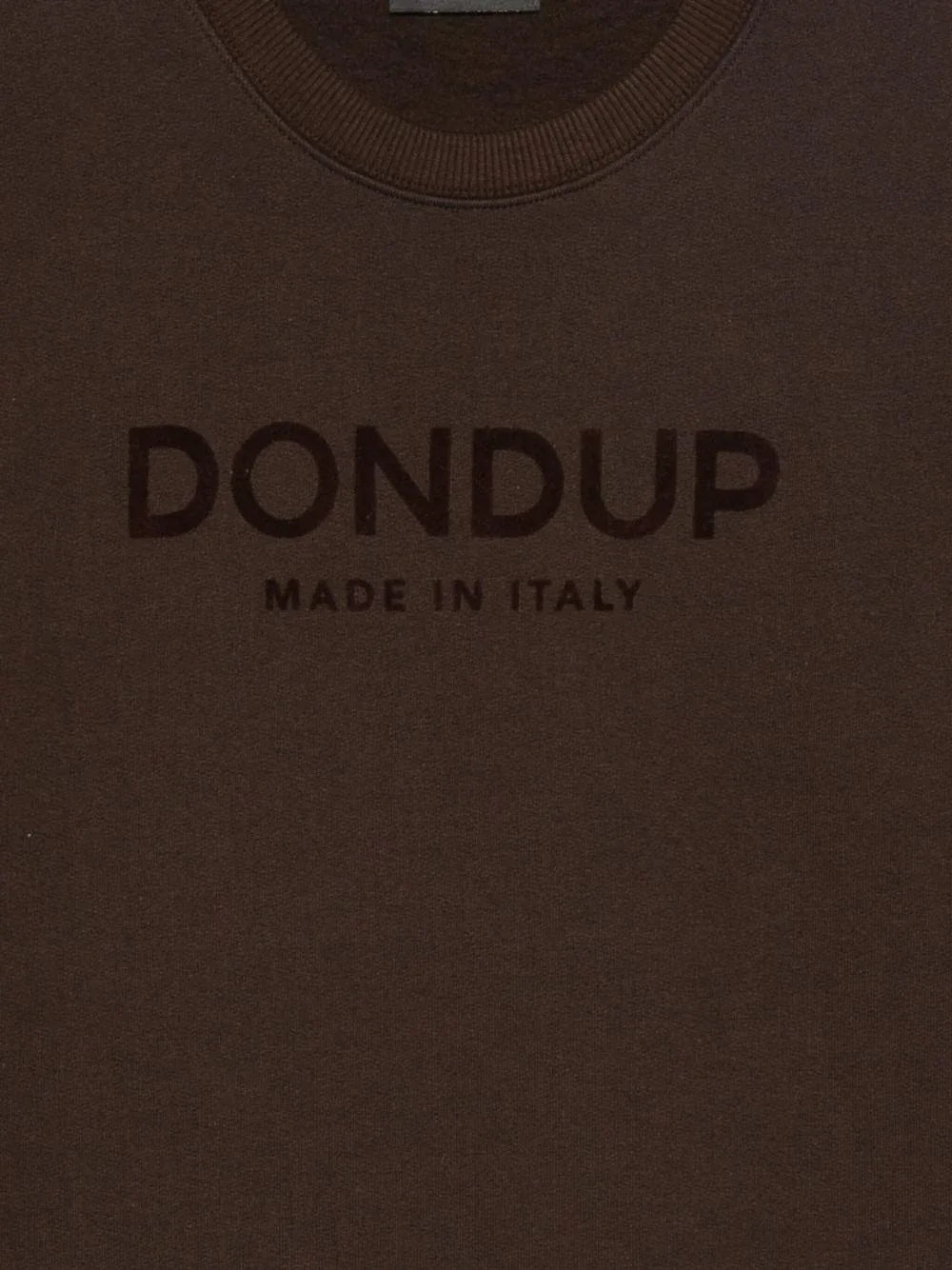 DONDUP Felpa nera con logo flocked Made in Italy - Preludio Moda