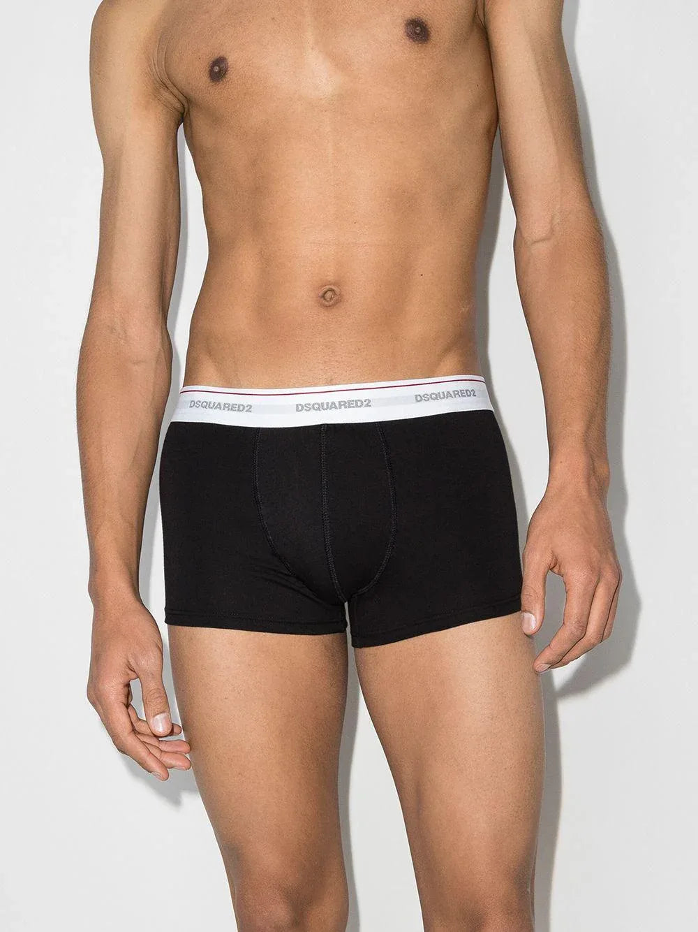 3 pack boxer nero elastico bianco con logo - Preludio Moda