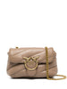 Borsa a Spalla Imbottita in Pelle Marrone