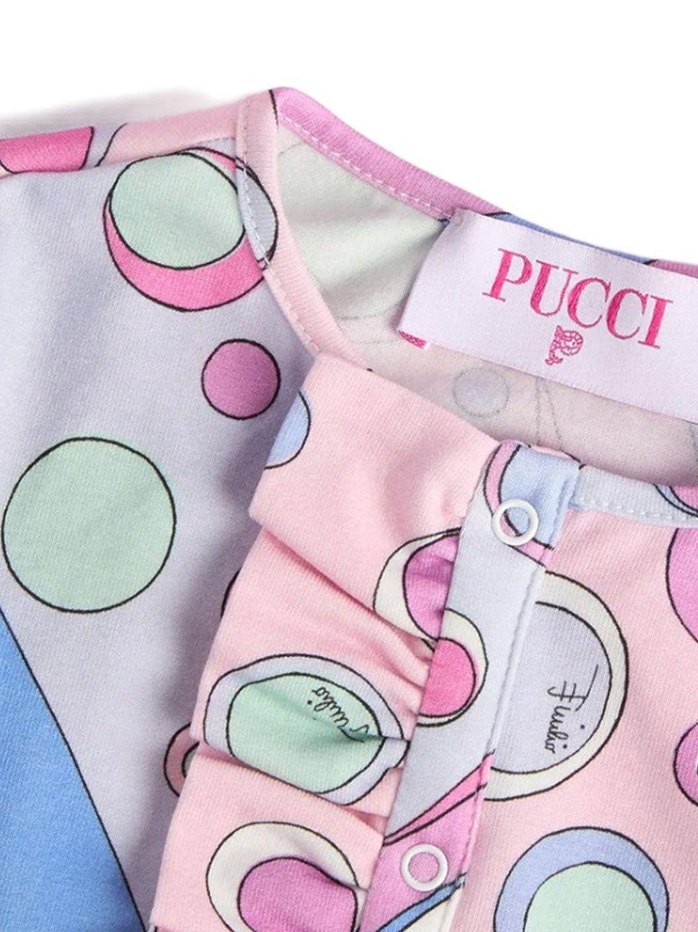 Completo neonato stampa fontane all-over rosa (3pz)