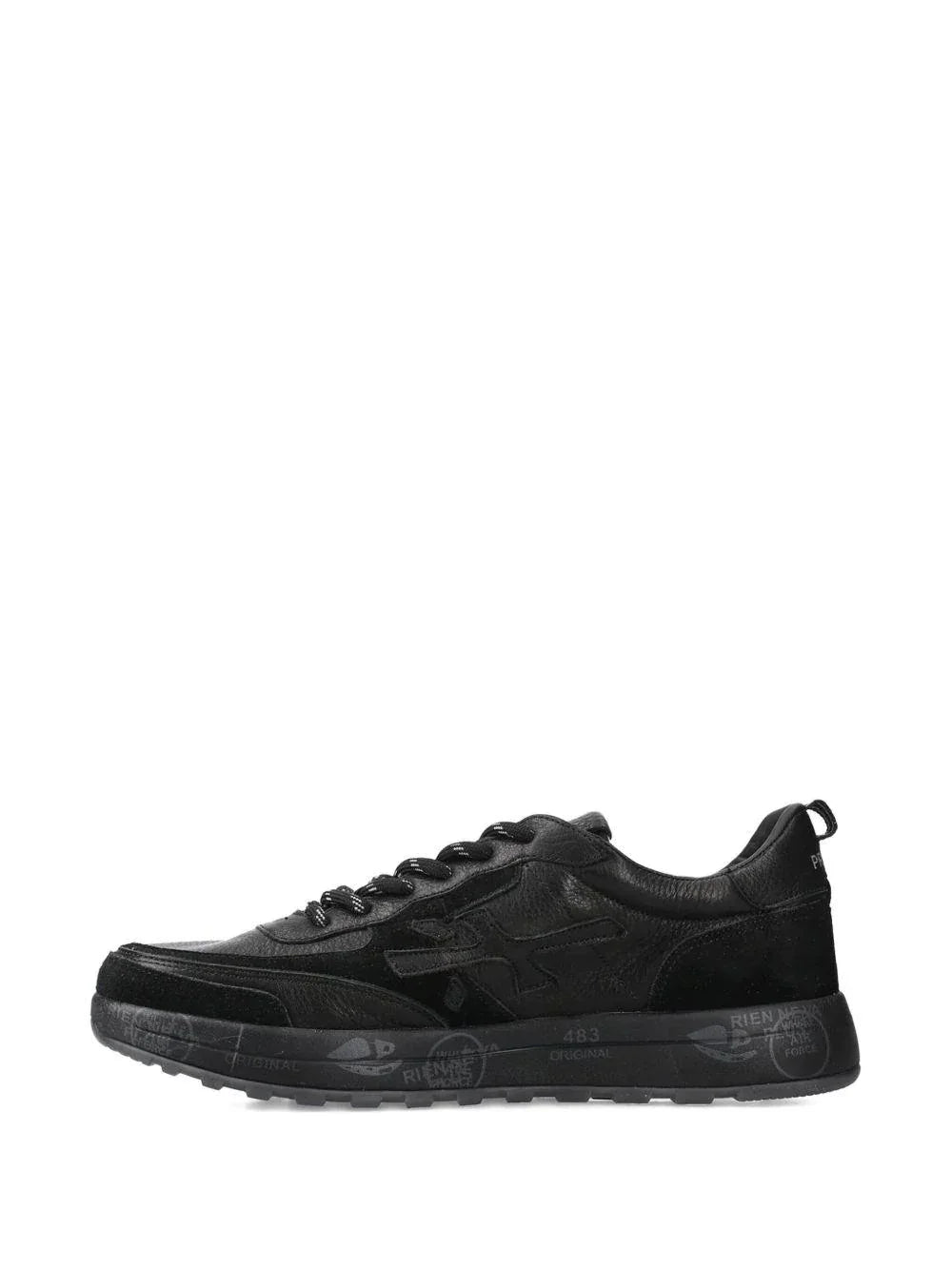 Sneakers Nous in Pelle Nera - Preludio Moda