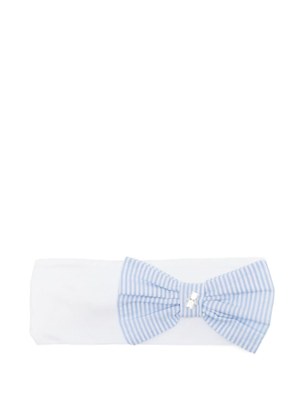 Fascia per capelli in cotone con fiocco E26477 AZZURRO NANAN KIDS