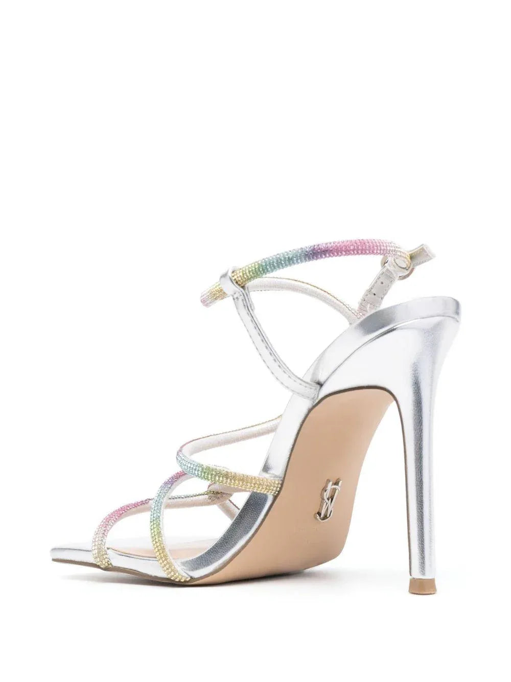 Sandalo con fasce e swarovski multicolor - Preludio Moda