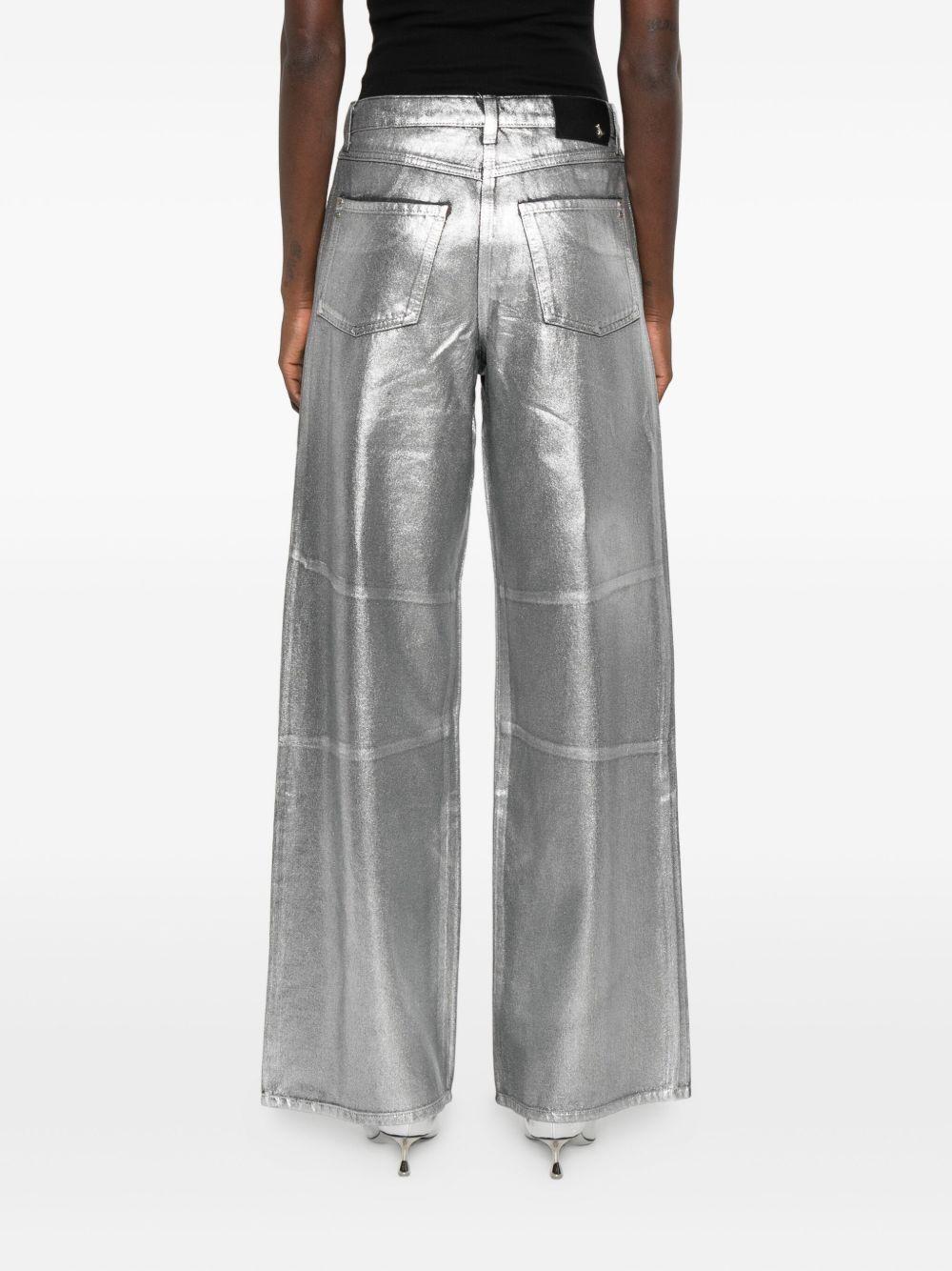 Pantaloni argento metallizzati con inserti Patrizia Pepe 8P0737D114 FG08 PATRIZIA PEPE