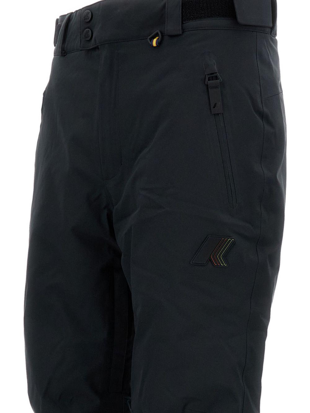 Pantaloni neri con logo e tasche con zip K6126VW USY K-WAY