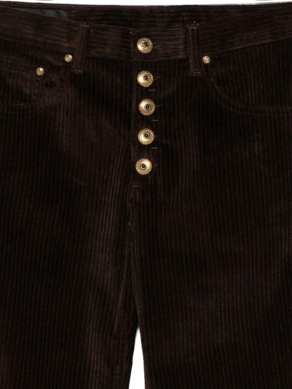 Pantaloni a Coste con Dettagli Dorati DP427VS0031XXXDDD 730 DONDUP