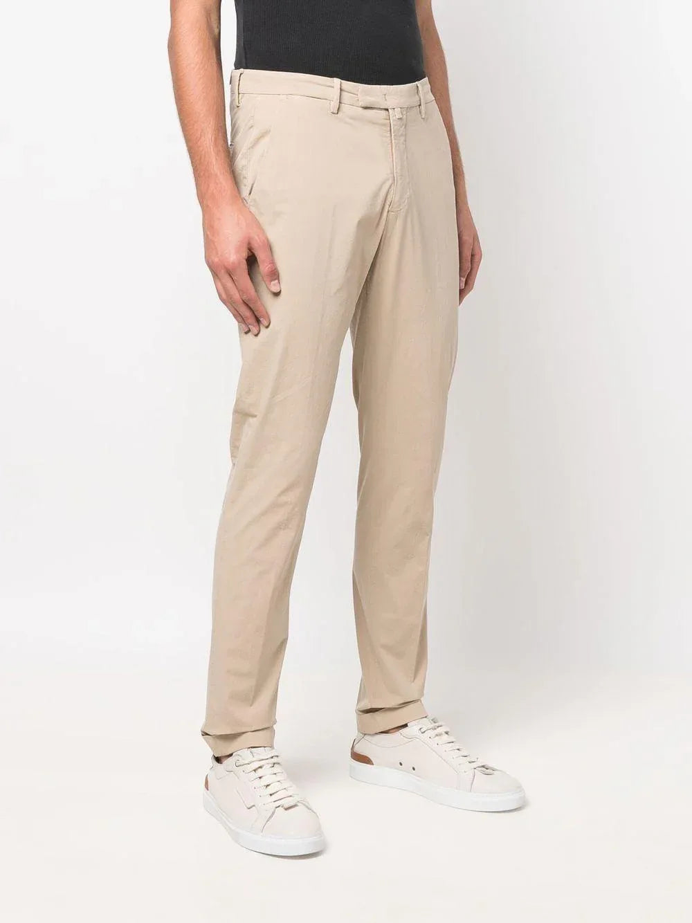 Pantalone in tinta unita cinque tasche beige - Preludio Moda