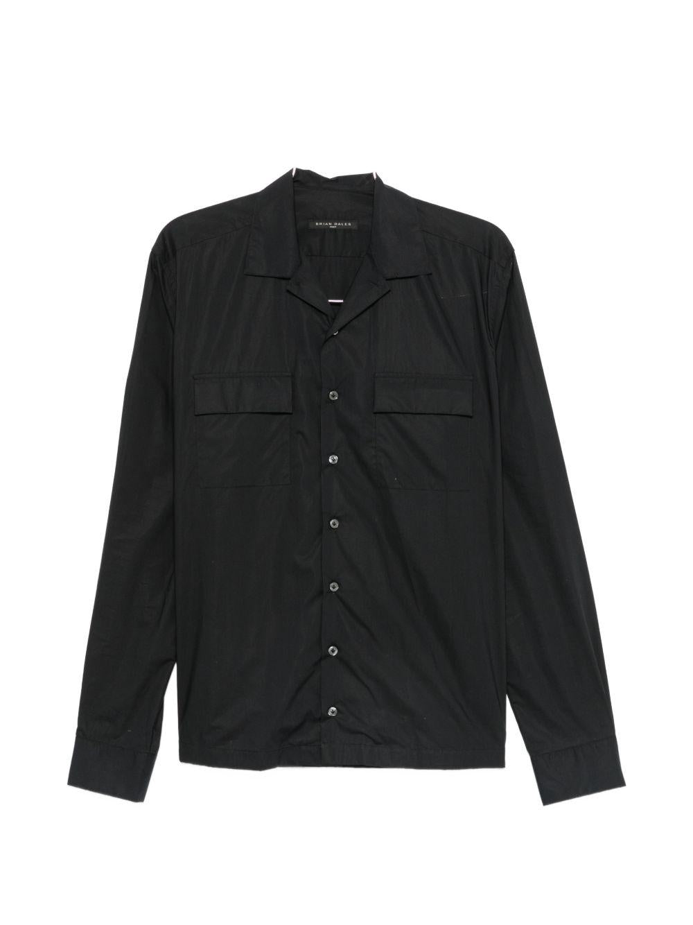 002 Camicia Nera Cotone BS424ST8343 002 BRIAN DALES