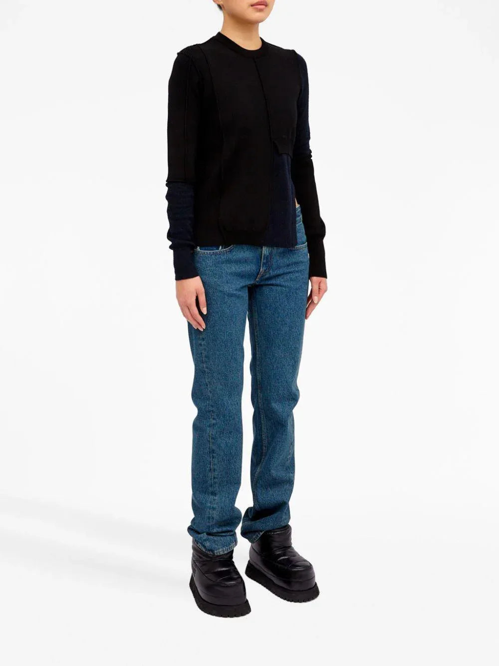 Maglia Donna Nero Cotone - Preludio Moda