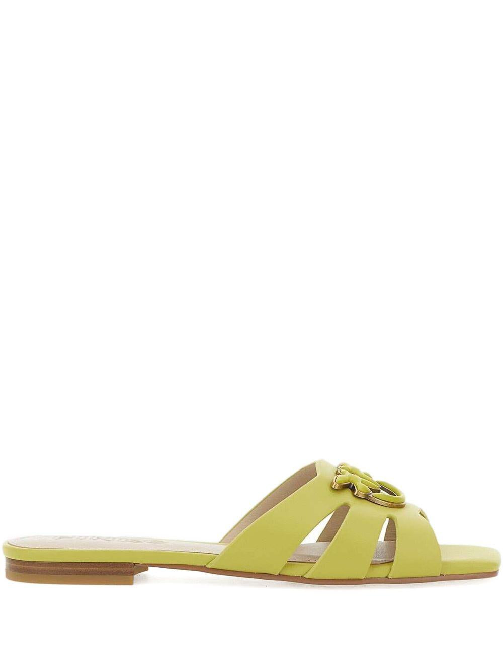 Ciabatta marli 09 giallo lime SD0313P003 S24 PINKO