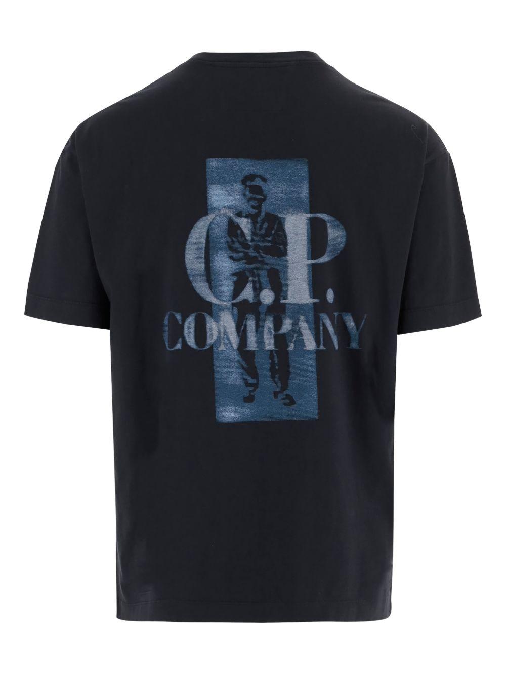 T-shirt in cotone con stampa posteriore 20CMTS143A110579W 888 CP COMPANY