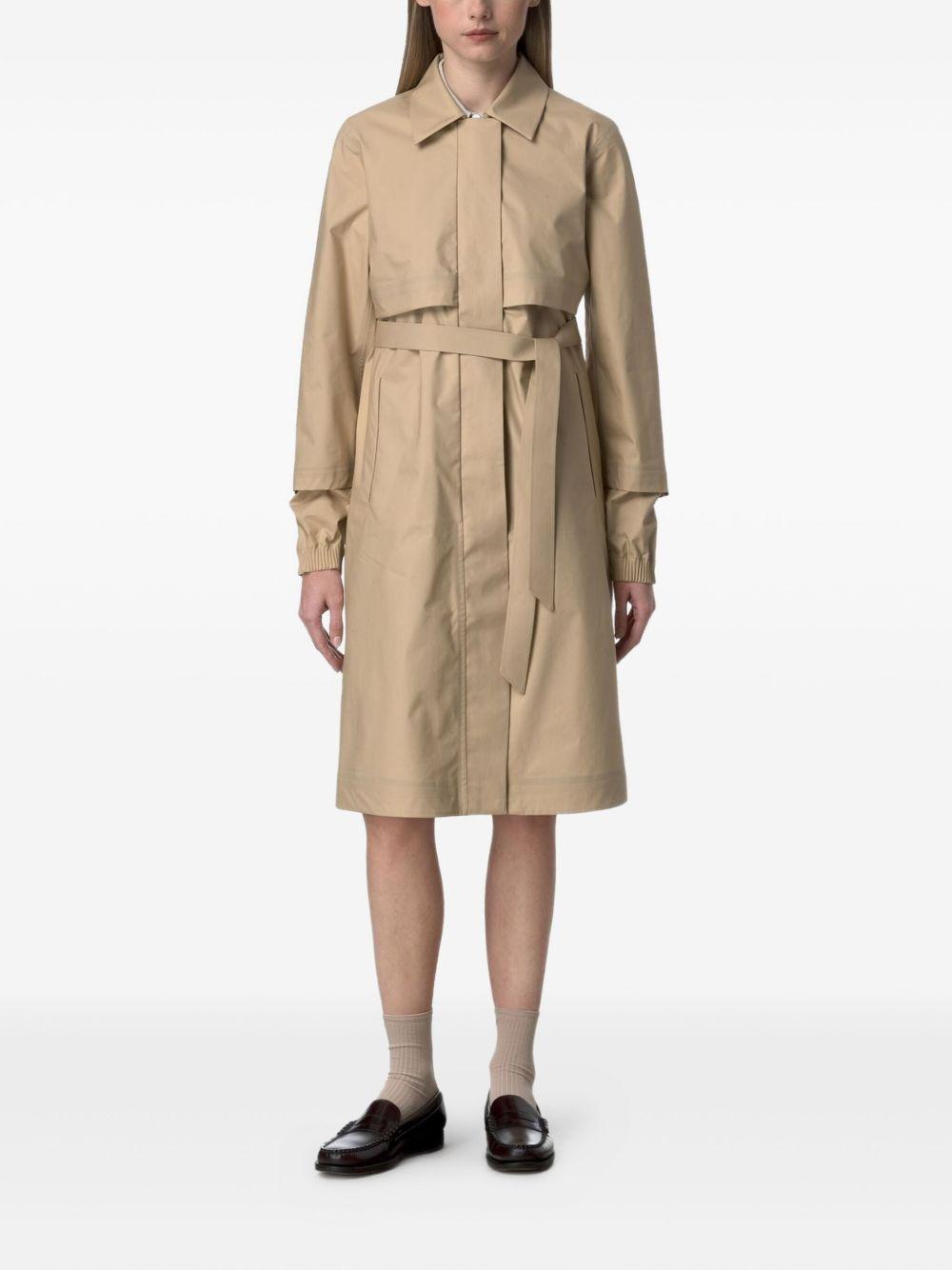 Trench jesy 3l poplin beige rope