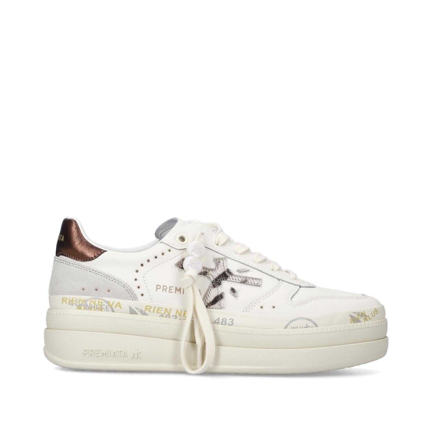 Sneakers Donna Bianco Multicolore con Plateau MICOL 7035 PREMIATA