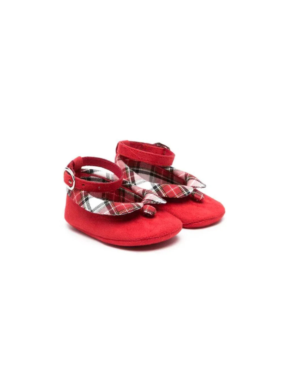 Scarpe rosse tantasia tartan neonata - Preludio Moda