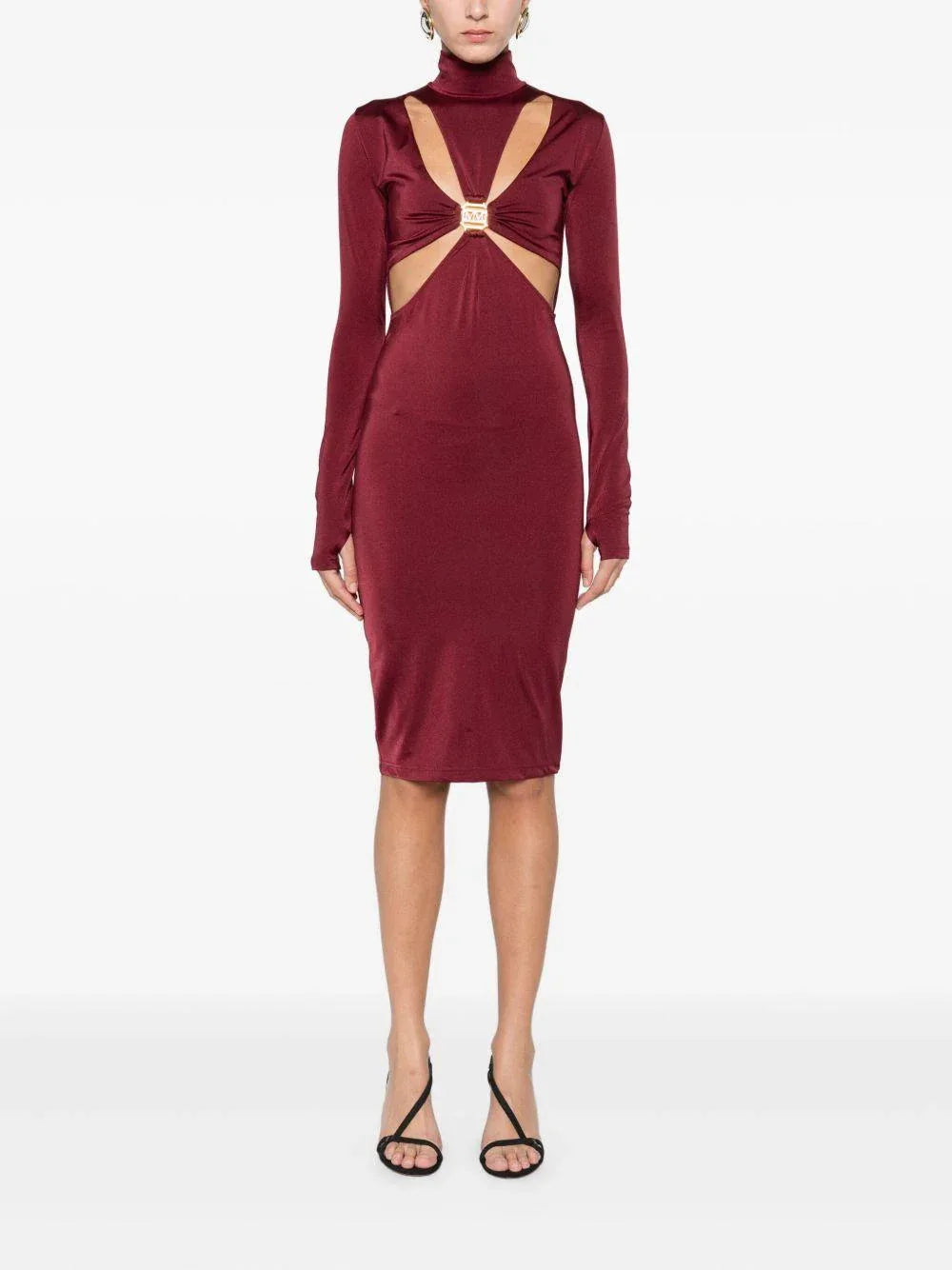 Abito con Dettaglio Cut Out e Inserti Dorati - Preludio Moda