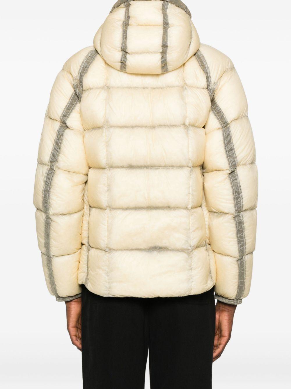 Giacca Beige Trapuntata con Cappuccio e Zip 19CMOW702A110416A 402 CP COMPANY