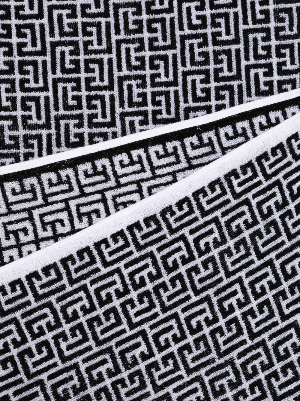 Telo da mare con stampa geometrica BYCP40Z2228 100NE BALMAIN KIDS