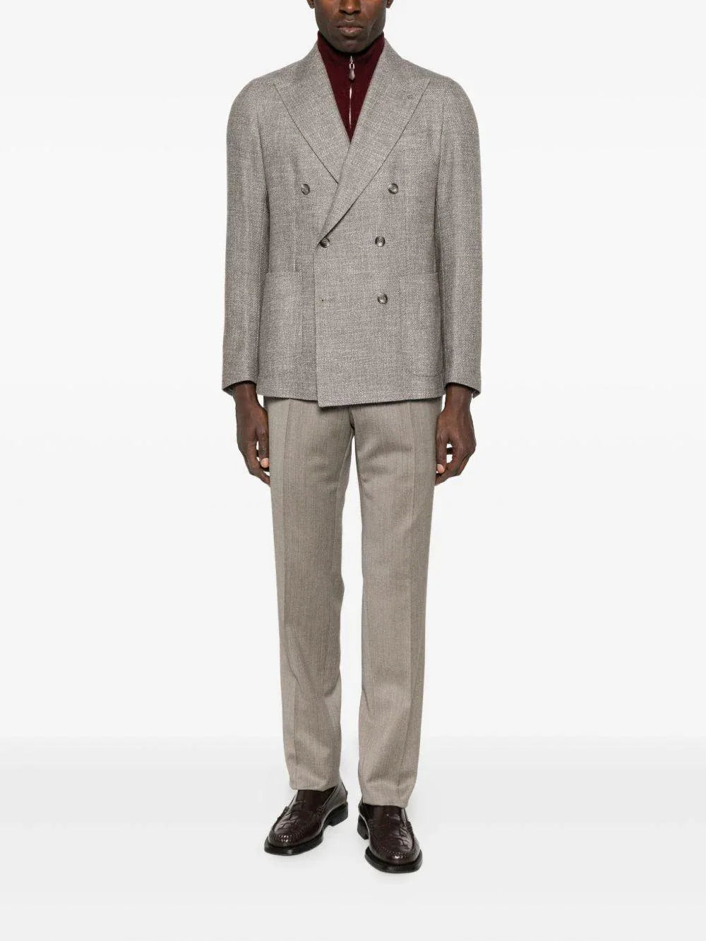 Giacca Doppiopetto con Revers a Punta - Preludio Moda