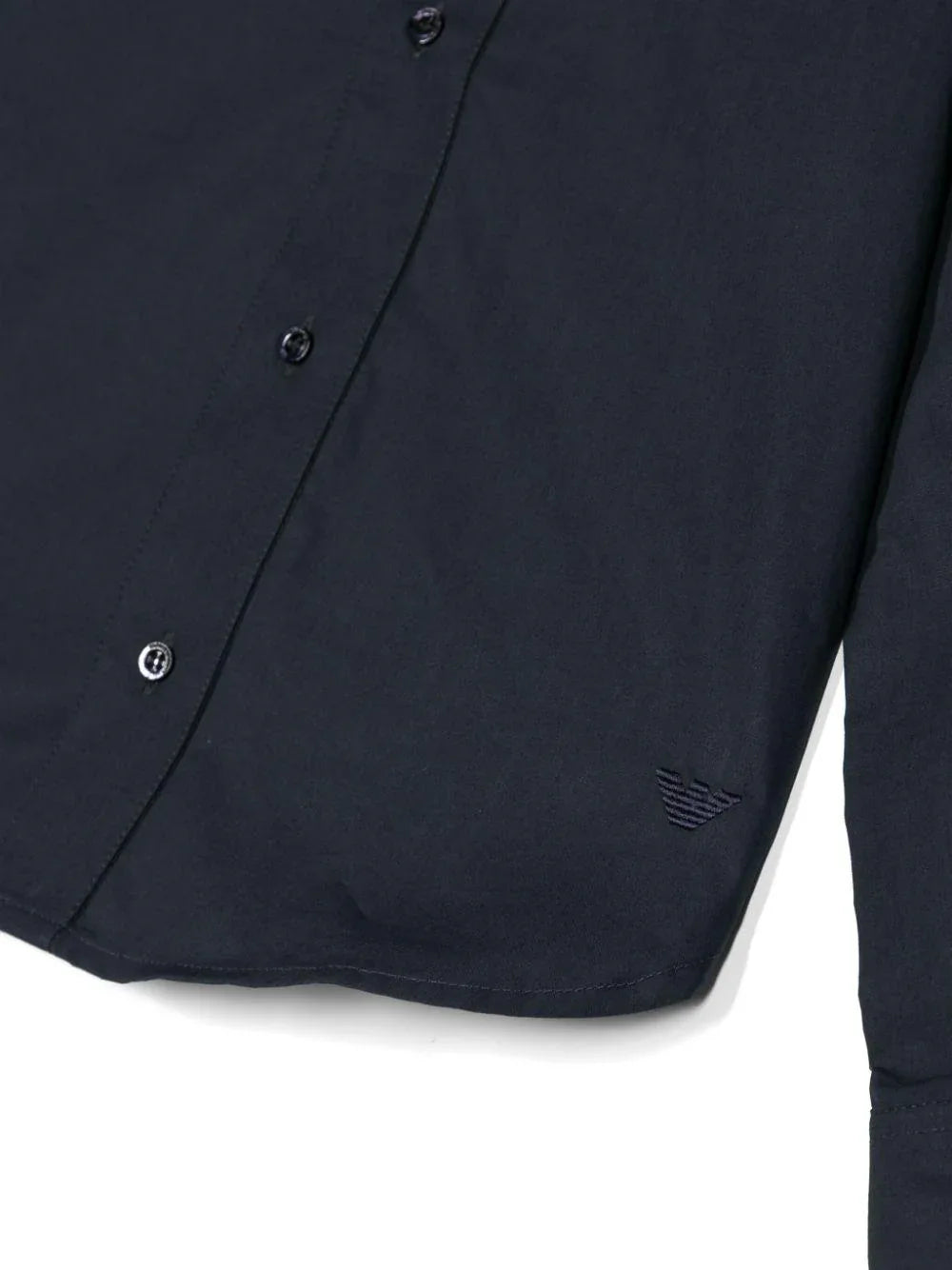 Camicia blu logo ricamo - Preludio Moda