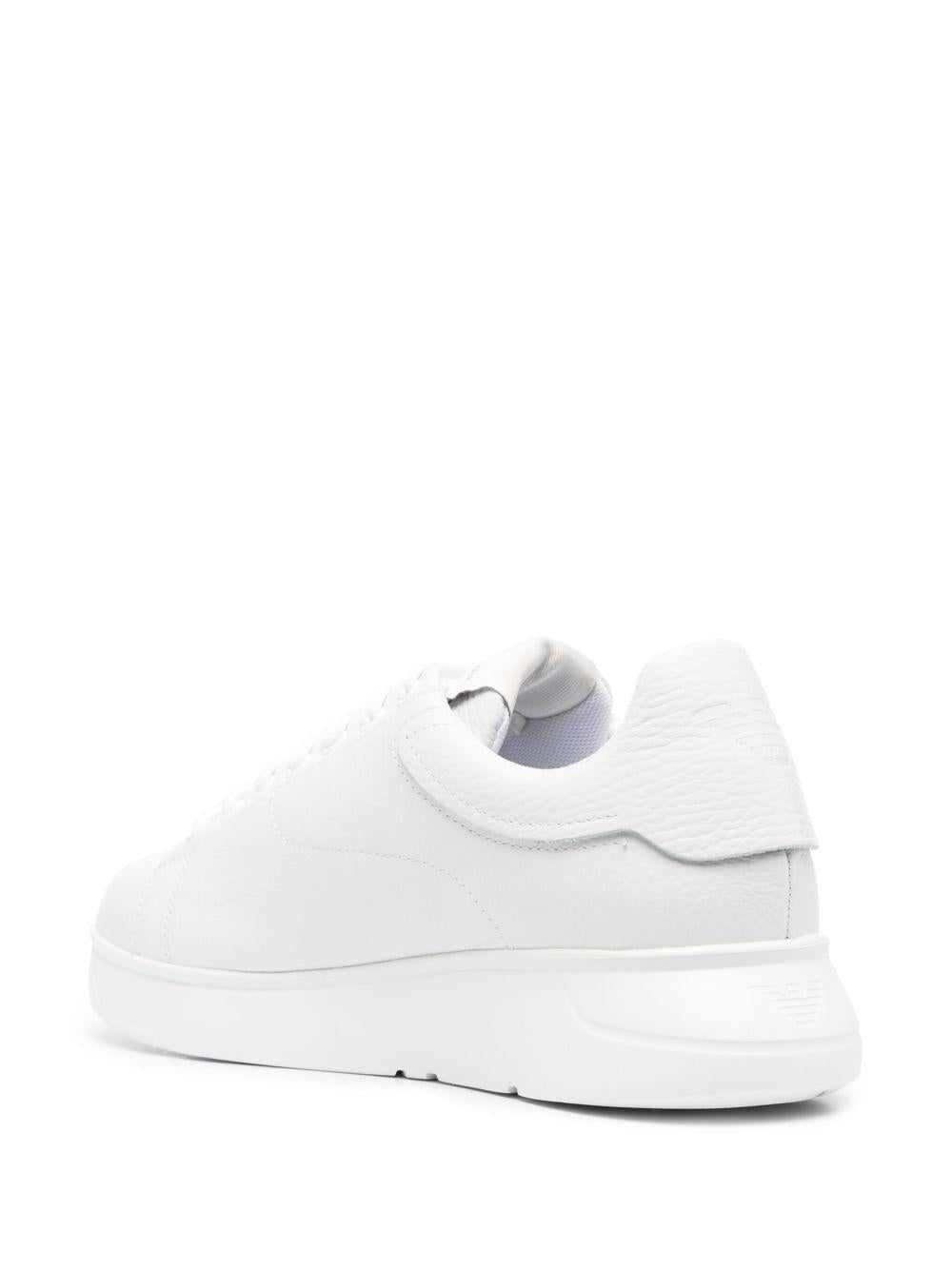 Sneakers in pelle bottolata bianca