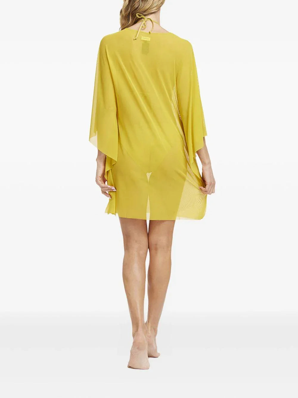 Kaftano spiaggia cedro semitrasparente - Preludio Moda