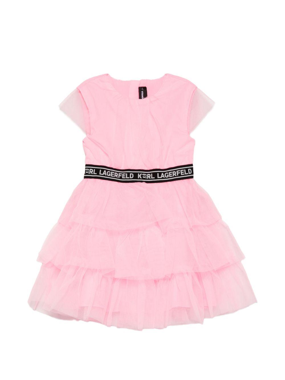 Abito in tulle a maniche corte Z31059 462 KARL LAGERFELD KIDS