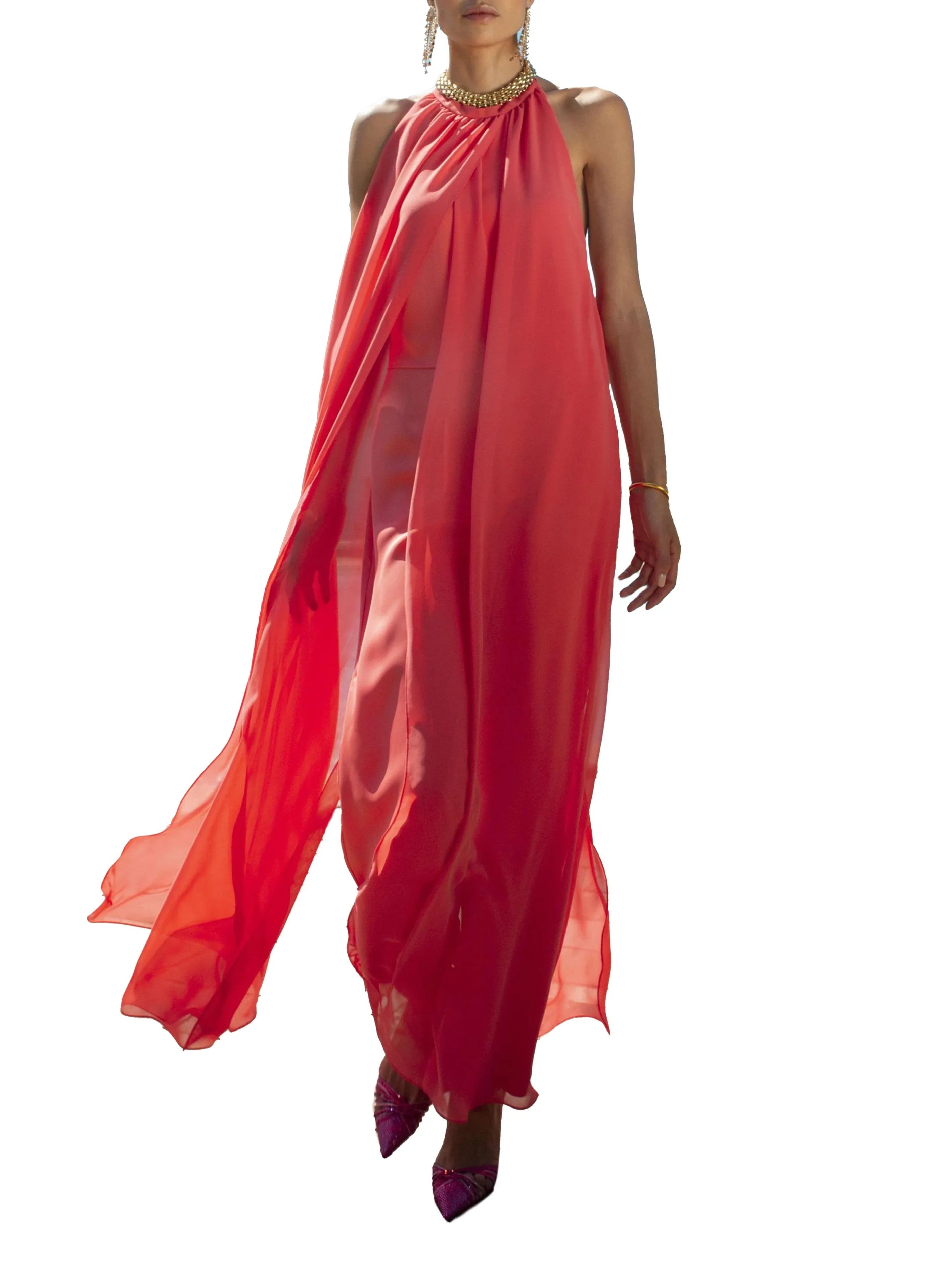 Tuta scollo all'americana camelia - Preludio Moda