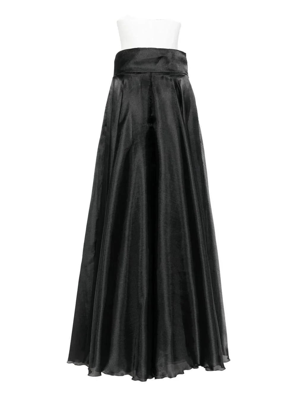 Gonna lunga nera a vita alta con nodo - Preludio Moda