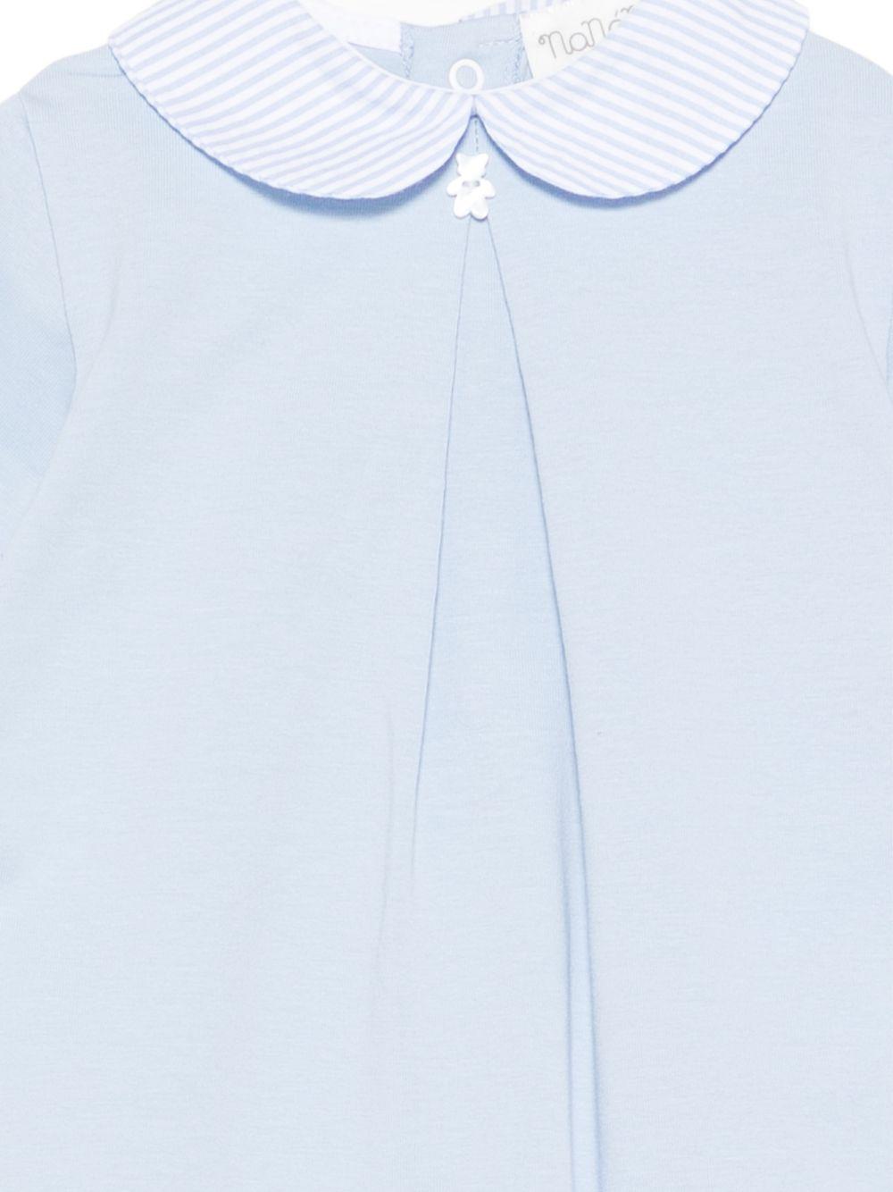 Tutina in cotone colletto peter pan E26128 BLU NANAN KIDS