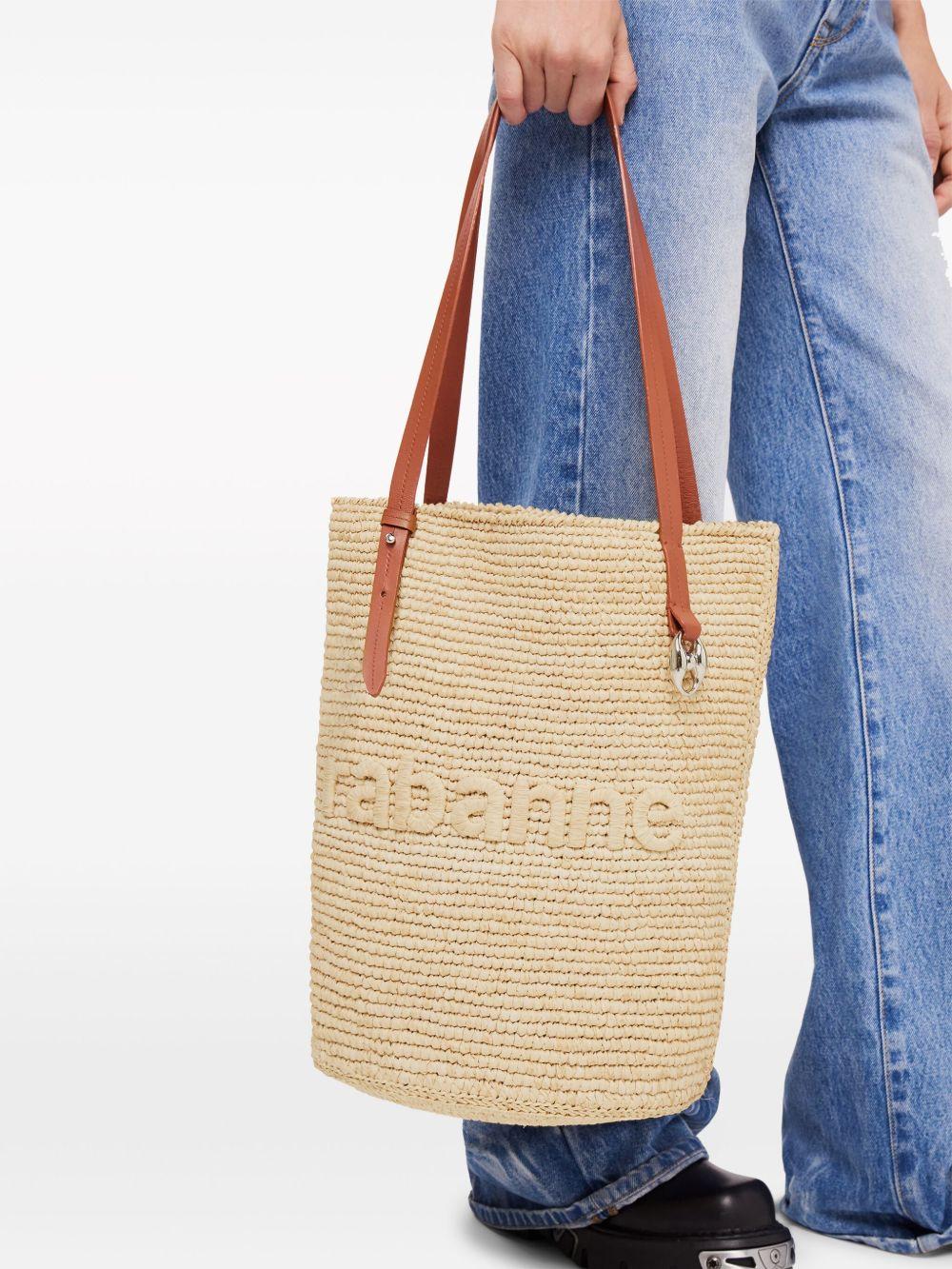 Borsa in rafia logo frontale