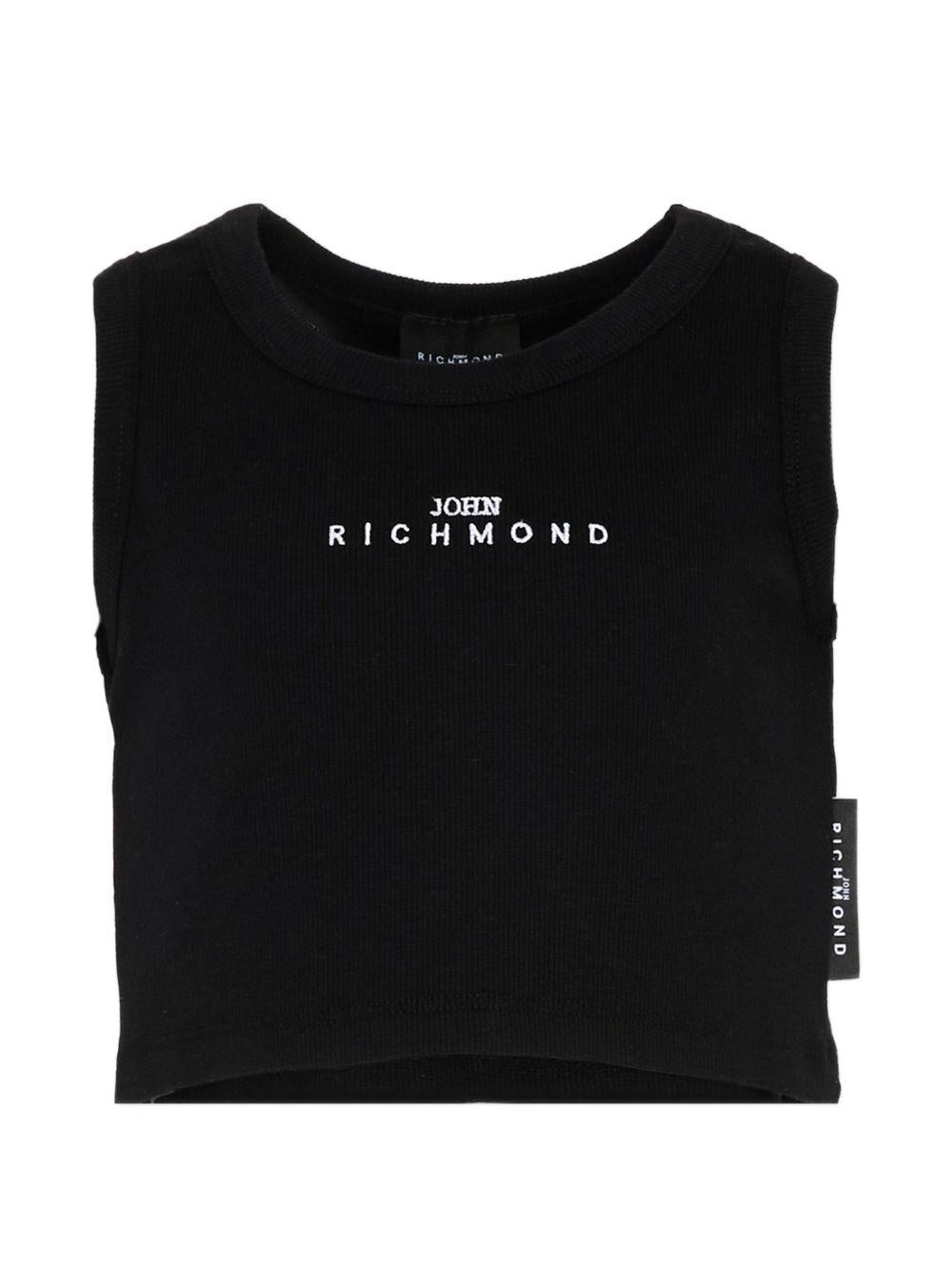 T-shirt con logo frontale RGP26172CN BLACK JOHN RICHMOND KIDS