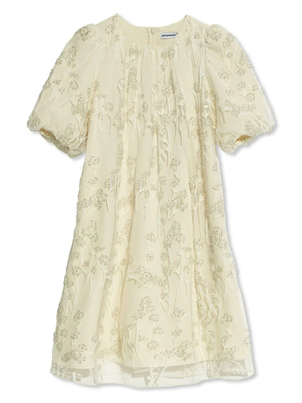 Abito crema in tulle e macramè - Preludio Moda