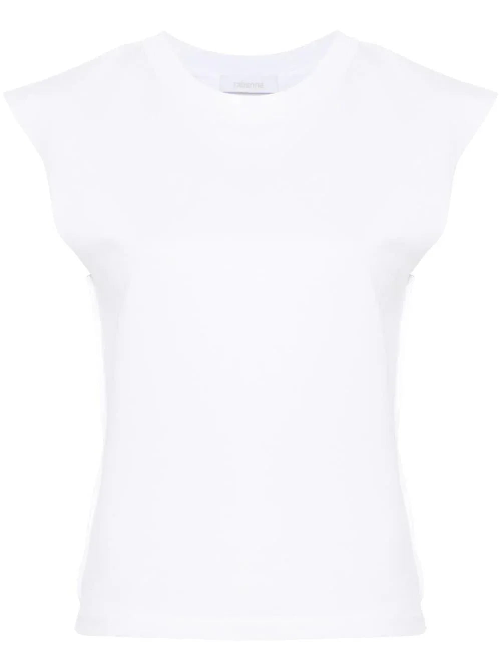 T-shirt bianca dettaglio catena - Preludio Moda