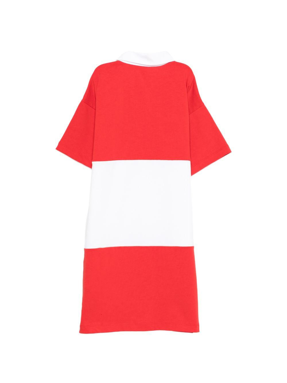 Abito polo con ricamo HDV0HMLAA50 85268 MOSCHINO KIDS