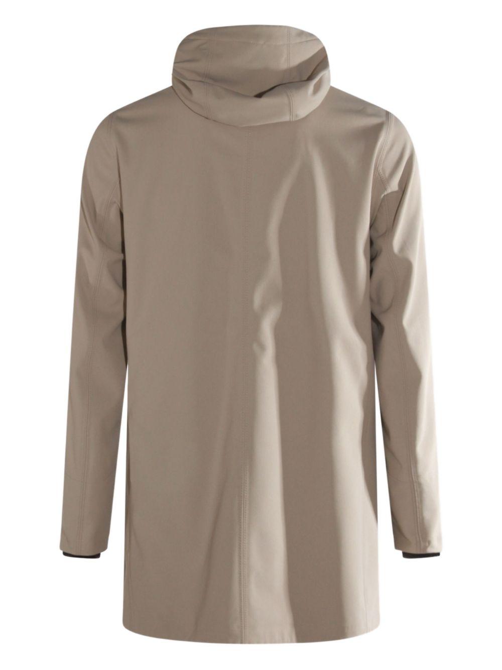 Giacca lunga beige con cappuccio K7126UW B2A K-WAY