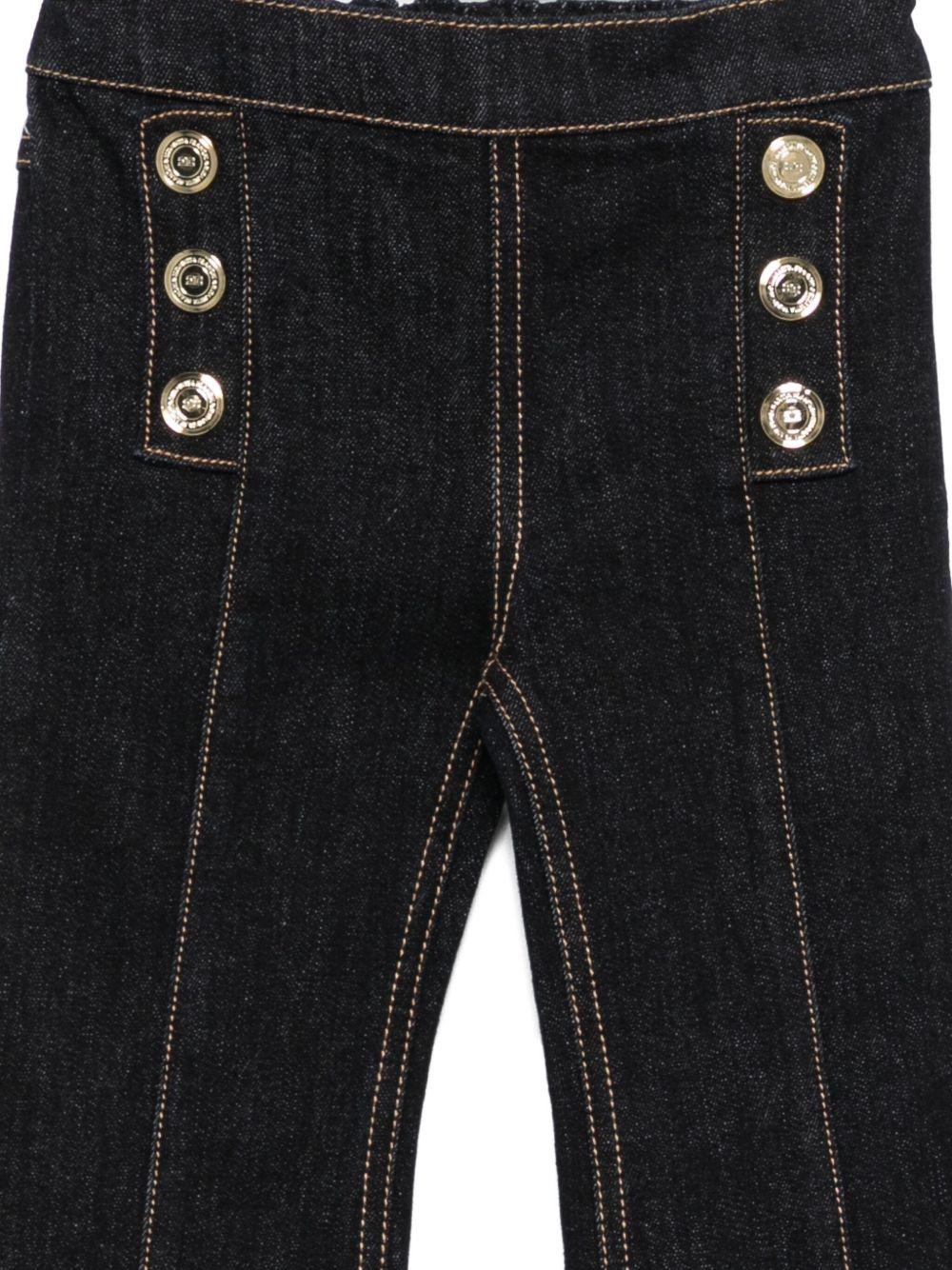 Jeans blu scuro con decorazione EGPA089DS004 4000 ELISABETTA FRANCHI KIDS
