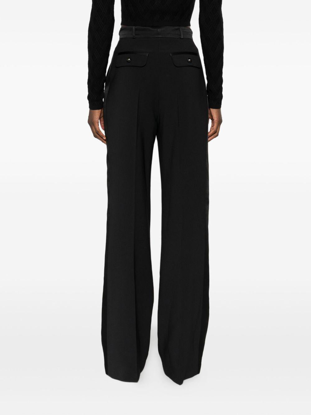 Pantaloni Sartoriali Neri con Pince PA12656E2 110 ELISABETTA FRANCHI