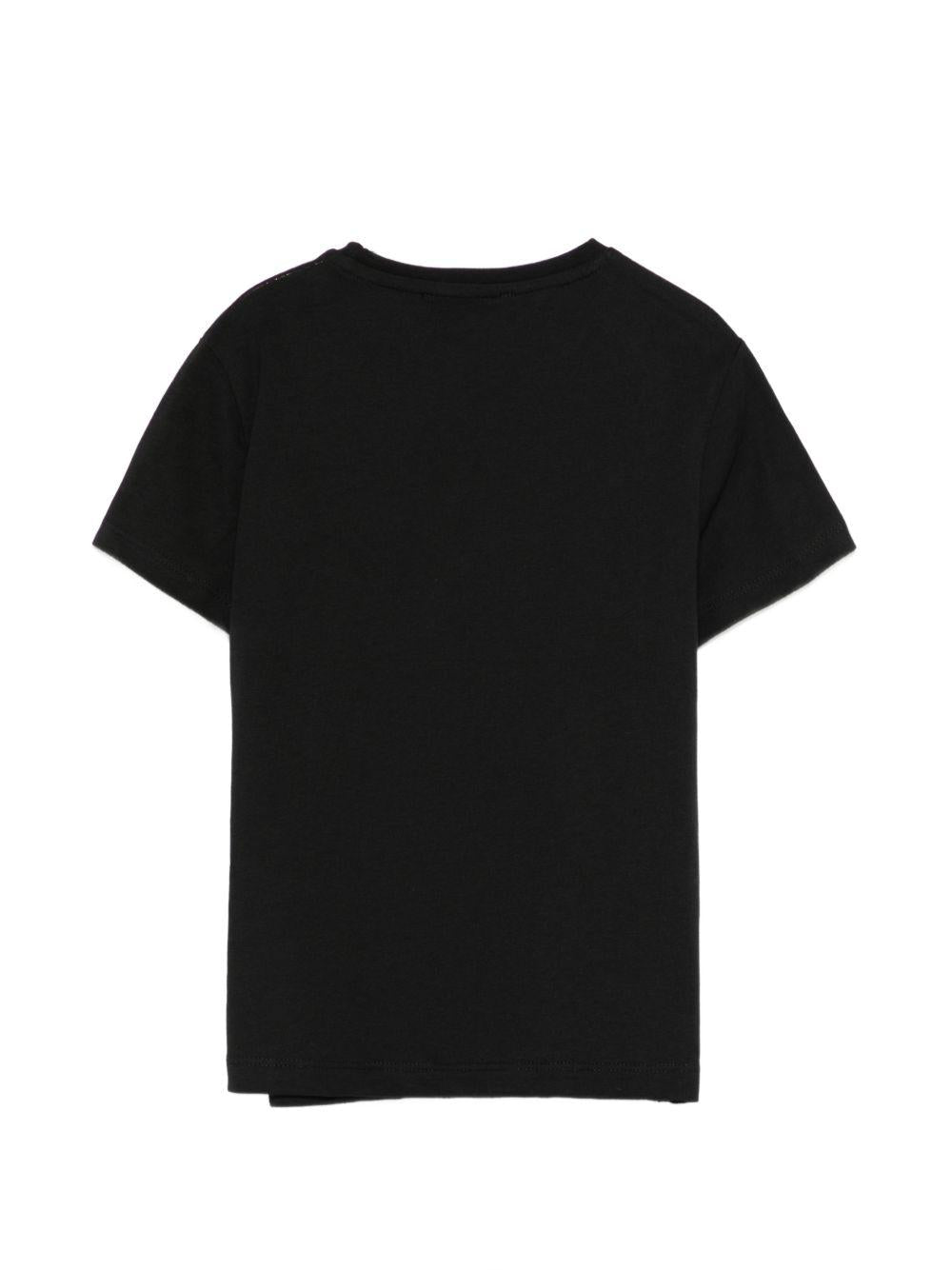 T-shirt con logo frontale RGP26017TS BLACK JOHN RICHMOND KIDS