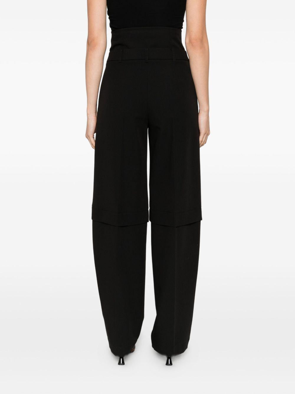 Pantaloni neri a strati 2P1706A498 K103 PATRIZIA PEPE